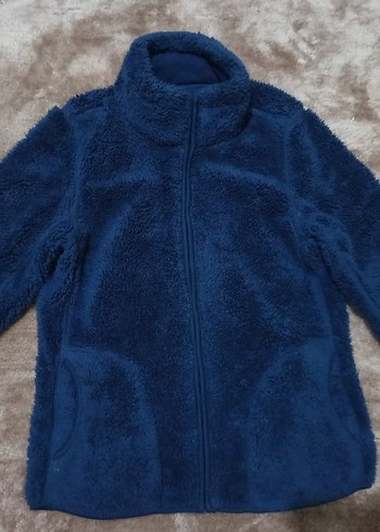 Fermuarlı Mavi Kadın Polar Ceket - Görsel 2