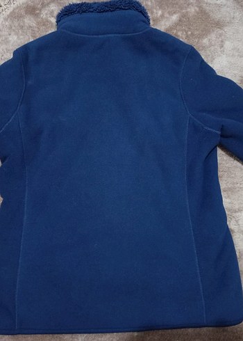 Fermuarlı Mavi Kadın Polar Ceket - Görsel 9