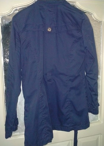 Düğmeli Midi Ceket, Mavi - Görsel 5