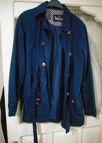 Düğmeli Midi Ceket, Mavi - Görsel 4