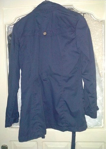 Düğmeli Midi Ceket, Mavi - Görsel 7