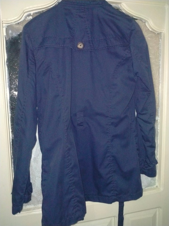 Düğmeli Midi Ceket, Mavi - Görsel 5