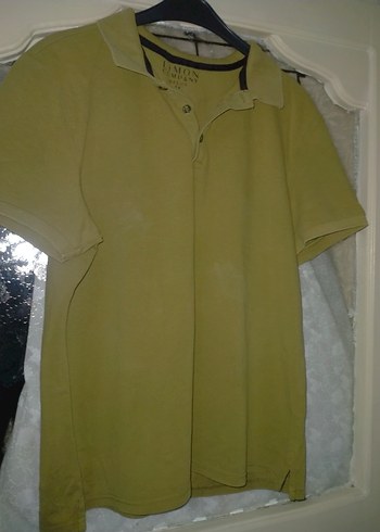 Bej Pamuklu Kısa Kollu Polo Tişört - Görsel 2