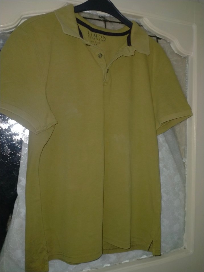 Bej Pamuklu Kısa Kollu Polo Tişört - Görsel 2