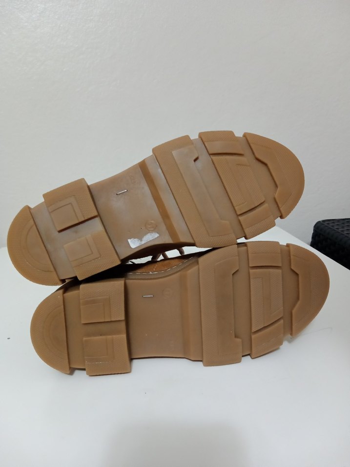 Bej Süet Kürklü Platform Topuklu Kadın Bot - Görsel 4