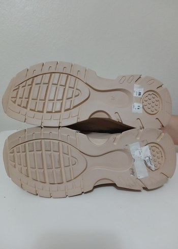 Bej Bağcıklı Kadın Spor Ayakkabı - Görsel 4