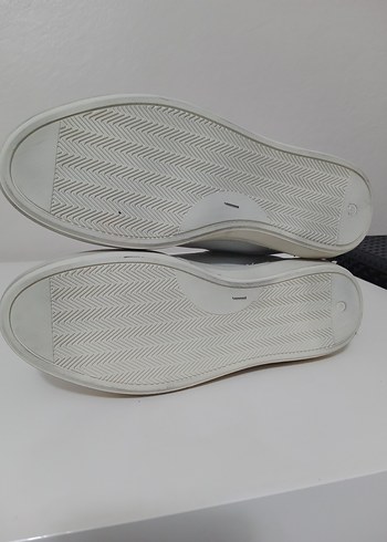 Beyaz Kadın Sneakers Gri Yıldız Detaylı - Görsel 4