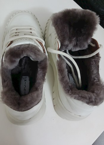 Tucino Beyaz Kürklü Platform Spor Ayakkabı - Görsel 3