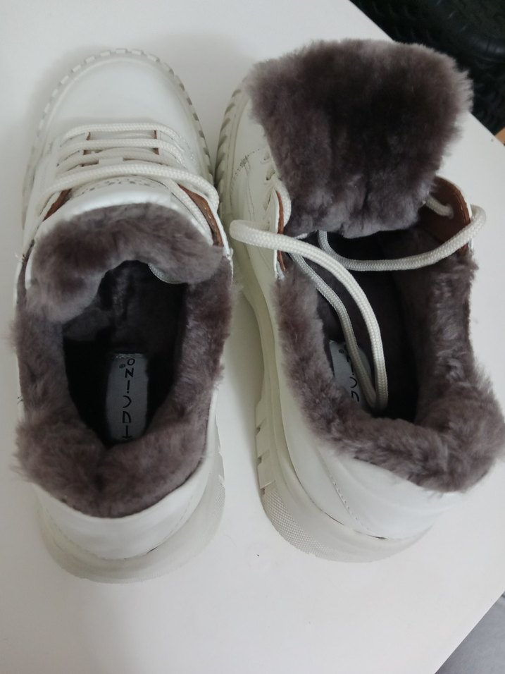 Tucino Beyaz Kürklü Platform Spor Ayakkabı - Görsel 3