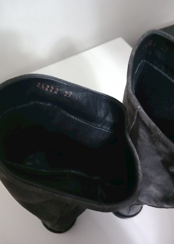 Gri Süet Kadın Çizme - Görsel 4