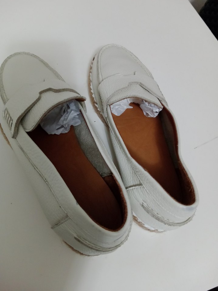 Beyaz Erkek Deri Espadril - Görsel 3