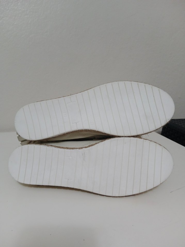 Beyaz Erkek Deri Espadril - Görsel 4