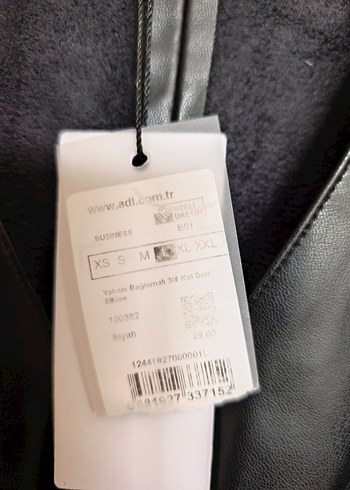 Siyah Deri Midi Kadın Elbise - Görsel 5