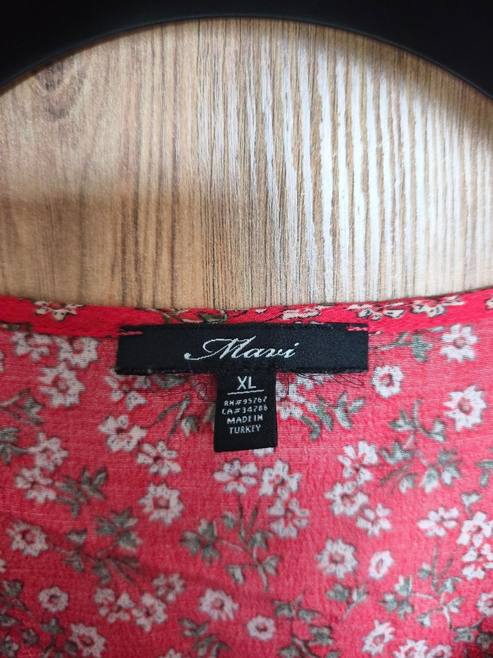 Kısa Kollu Kırmızı Bohem Elbise - Görsel 5