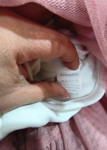 Pudra Renkli Kız Çocuk Fırfırlı Elbise - Görsel 5