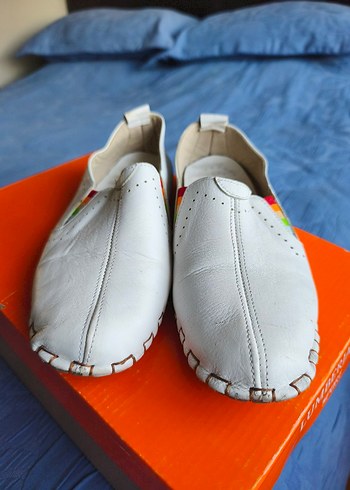 Beyaz Kadın Velcro Espadril Ayakkabı - Görsel 2