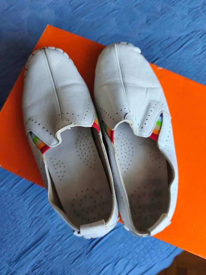 Beyaz Kadın Velcro Espadril Ayakkabı - Görsel 5