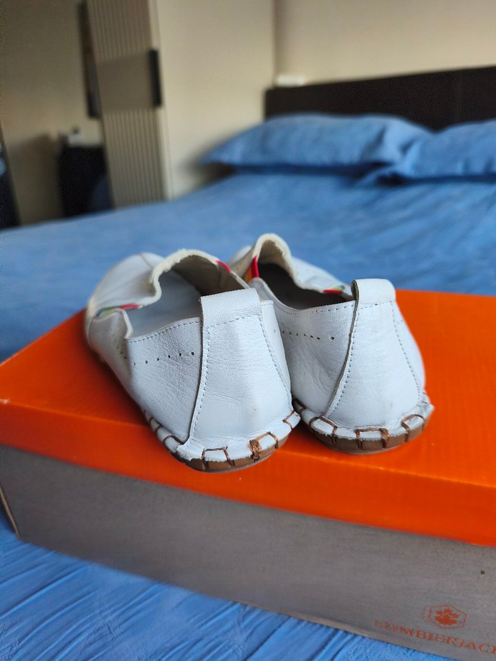 Beyaz Kadın Velcro Espadril Ayakkabı - Görsel 4