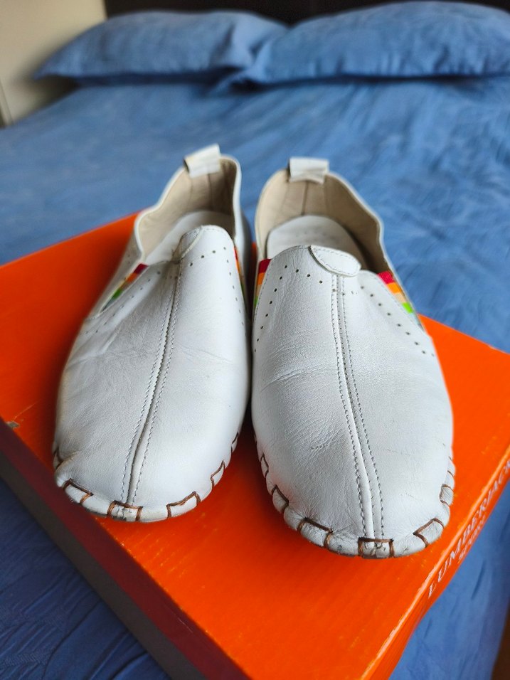 Beyaz Kadın Velcro Espadril Ayakkabı - Görsel 2