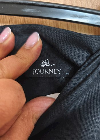 Kadın Siyah Kemerli Midi Blazer Ceket-Etek takım - Görsel 9