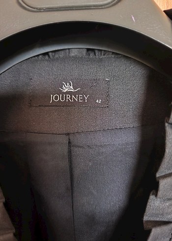 Kadın Siyah Kemerli Midi Blazer Ceket-Etek takım - Görsel 6