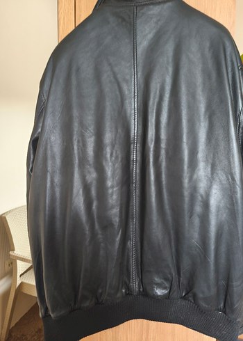 Siyah Deri Biker Ceket - Görsel 13