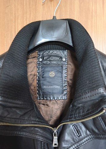 Siyah Deri Biker Ceket - Görsel 11