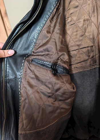 Siyah Deri Biker Ceket - Görsel 9