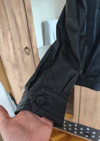 Siyah Deri Biker Ceket - Görsel 3