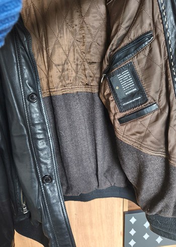 Siyah Deri Biker Ceket - Görsel 15