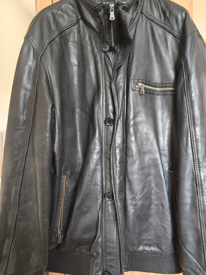 Siyah Deri Biker Ceket - Görsel 2