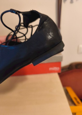 Siyah Bağcıklı Kadın Babet - Görsel 8