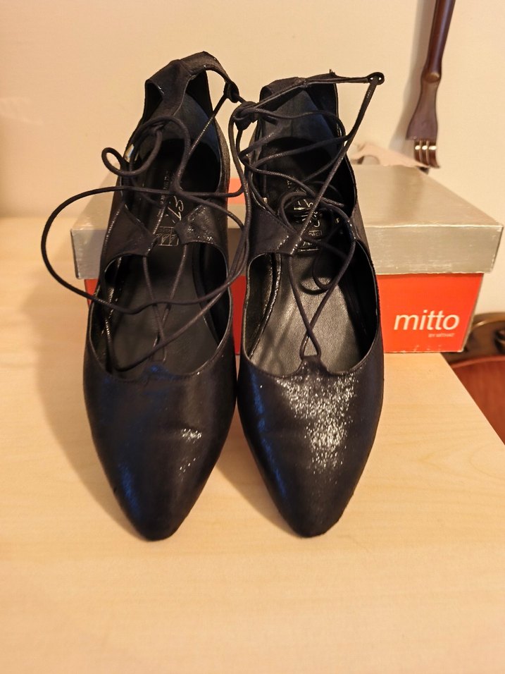 Siyah Bağcıklı Kadın Babet - Görsel 5