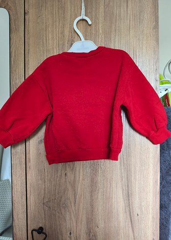 Kırmızı Atatürk Baskılı bebek Sweatshirt - Görsel 3