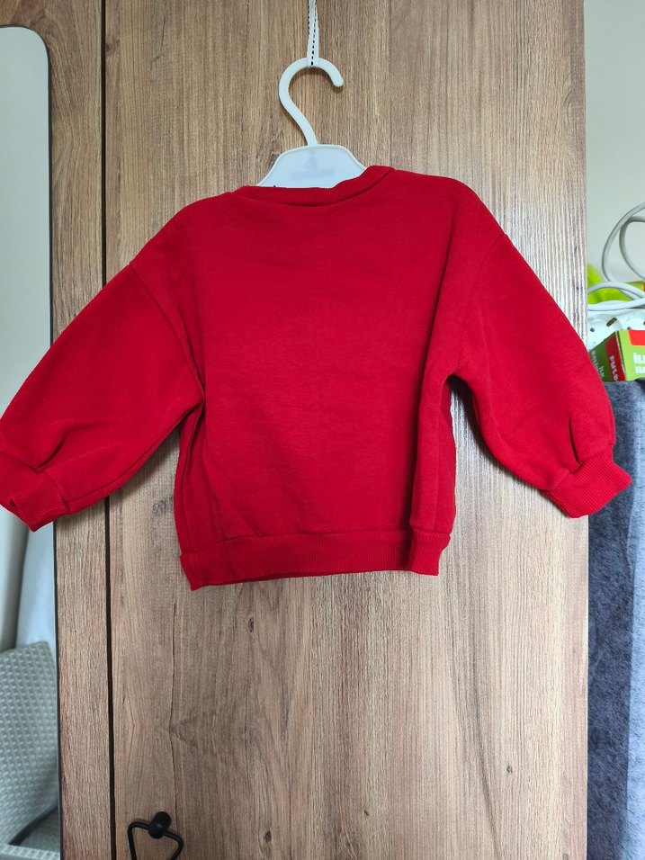 Kırmızı Atatürk Baskılı bebek Sweatshirt - Görsel 3