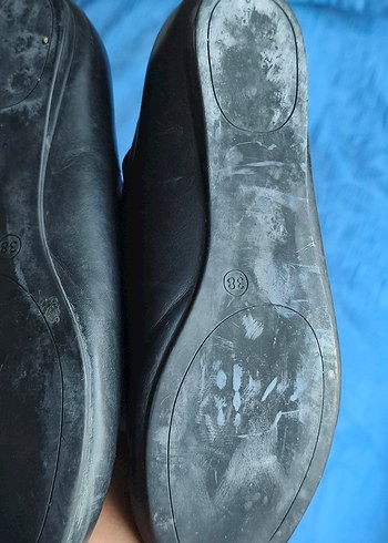 Kadın Siyah Blok Bağcıklı Oxford Ayakkabı - Görsel 7