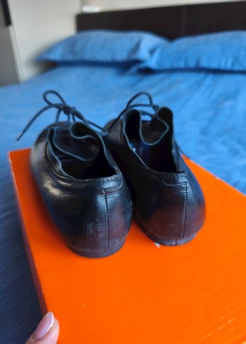 Kadın Siyah Blok Bağcıklı Oxford Ayakkabı - Görsel 2