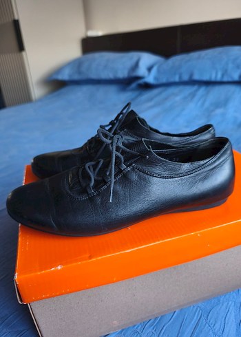 Kadın Siyah Blok Bağcıklı Oxford Ayakkabı - Görsel 5