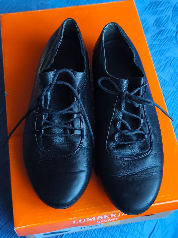 Kadın Siyah Blok Bağcıklı Oxford Ayakkabı - Görsel 4