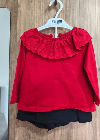 LCW Kız bebek şort etekli 3'lü takım - Görsel 4