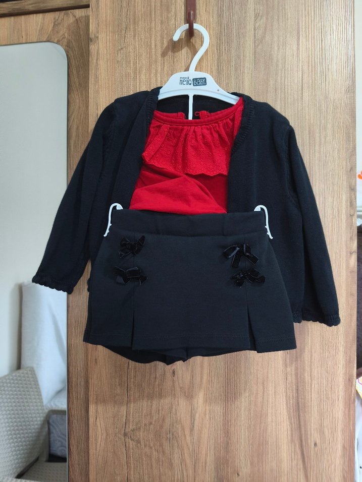 LCW Kız bebek şort etekli 3'lü takım - Görsel 2