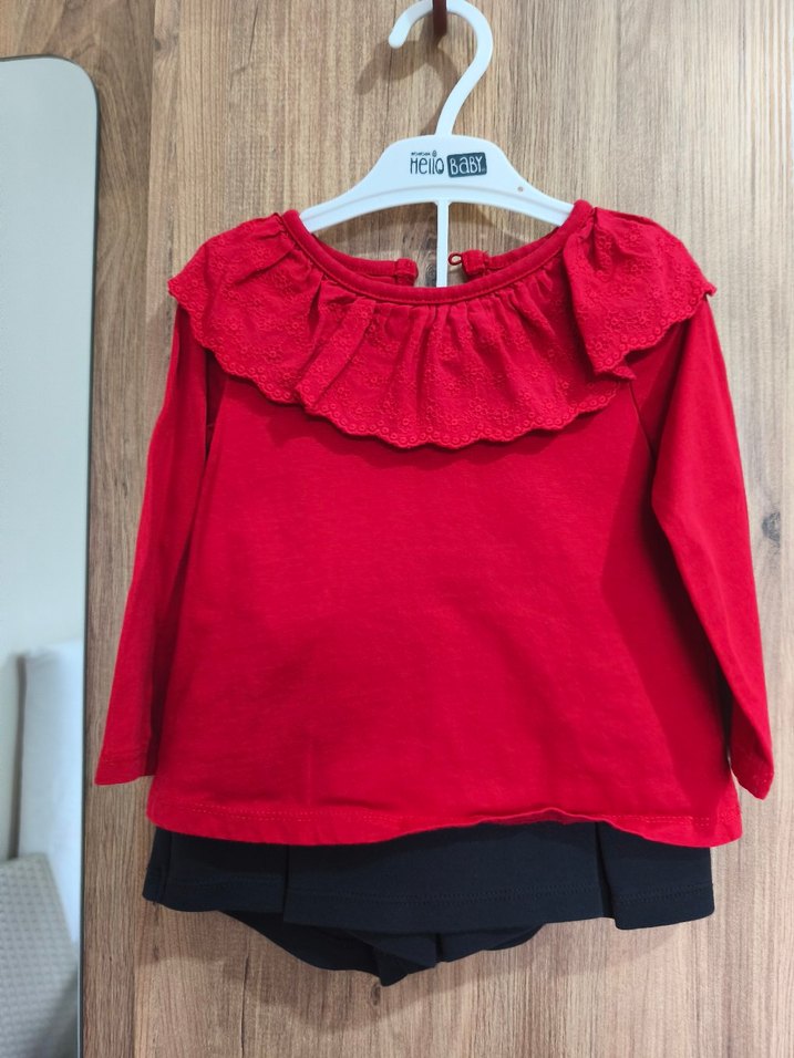 LCW Kız bebek şort etekli 3'lü takım - Görsel 4