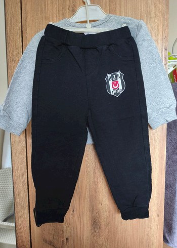 Beşiktaş Erkek Çocuk Gri Nakışlı Eşofman Takımı - Görsel 2