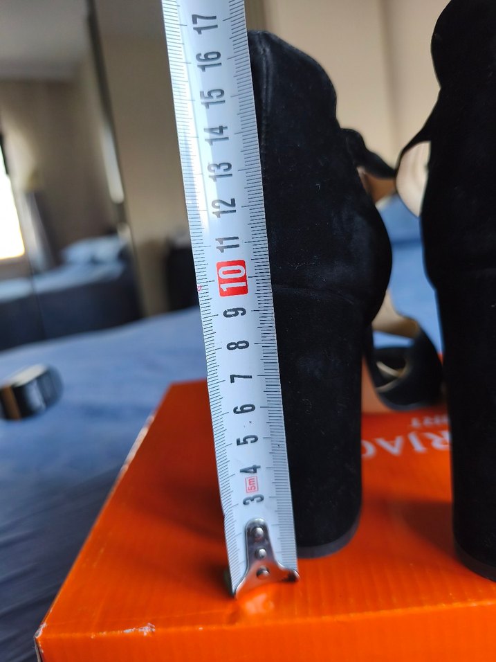 Siyah Tokalı Yüksek Topuklu Kadın Ayakkabı - Görsel 5