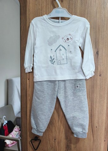 Gri Baskılı Erkek Bebek 3'lü Takım - Görsel 3