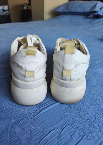 Beyaz Topuklu Kadın Spor Ayakkabı - Görsel 3