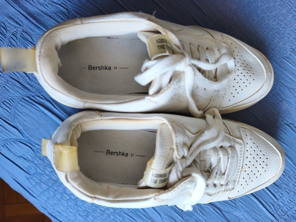 Beyaz Topuklu Kadın Spor Ayakkabı - Görsel 5