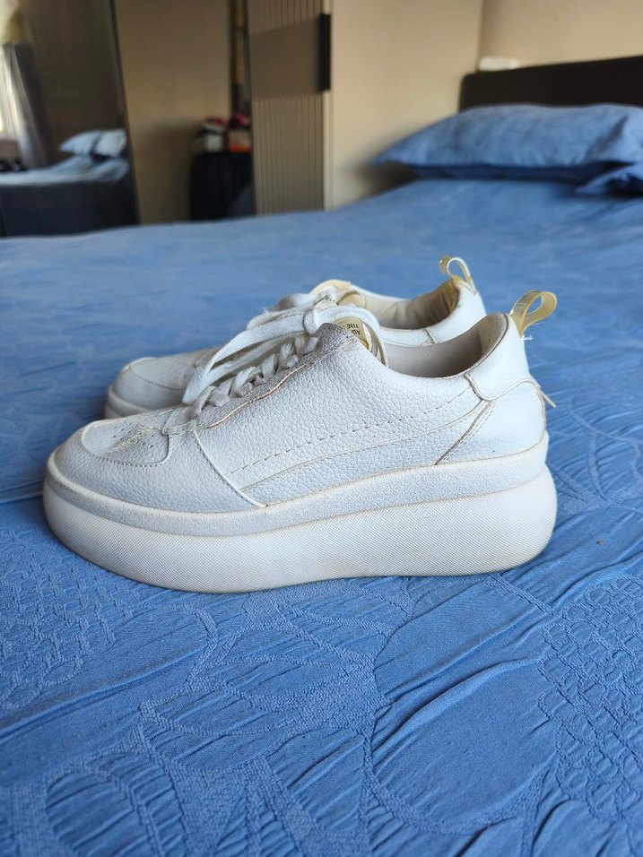 Beyaz Topuklu Kadın Spor Ayakkabı - Görsel 2