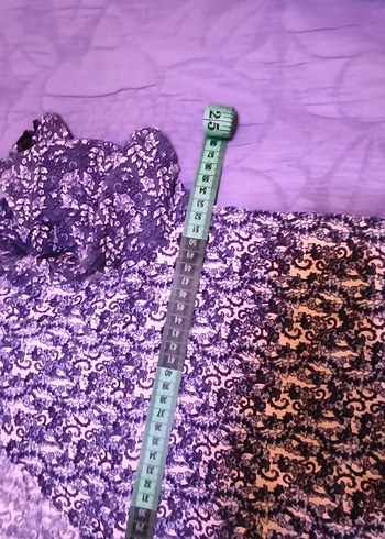 Bohem Mavi Batik Desenli Kadın Kot Bluz - Görsel 4