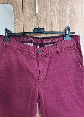 Bordo Pamuklu Erkek Pantolon - Görsel 4